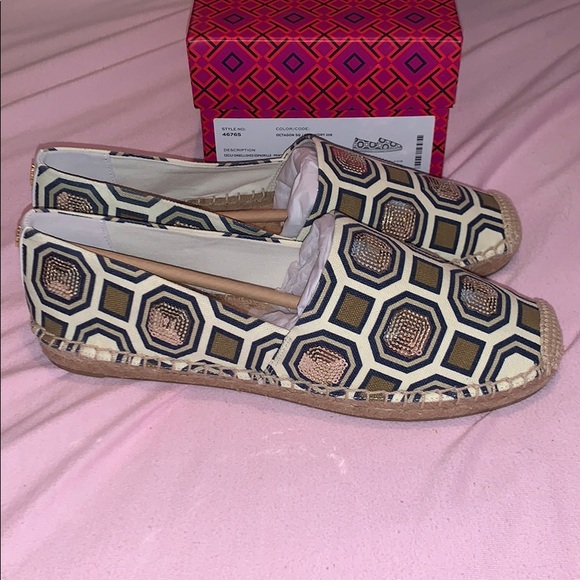 Tory Burch NWB Cecile Embellished Espadrille sz 9 - Picture 3 of 9